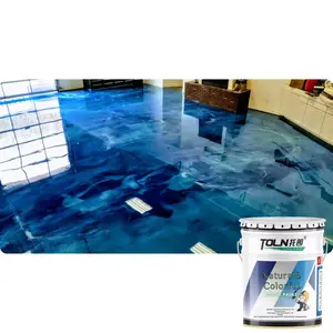 Resina epoxi para piso metálico 3 D, pintura impermeable, revestimiento transparente, pigmento que cambia de Color, transparente