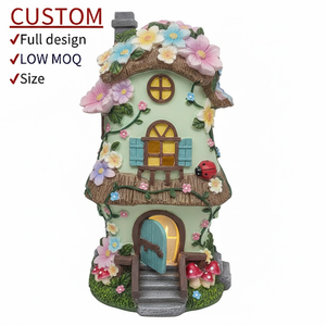 Customized Miniature Tree House Resin Garden Statues Micro Landscape Cottage for Outdoor Yard Art Decor Wholesale Gift Items