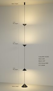 Arcllux moderno minimalista <span class=keywords><strong>lampada</strong></span> da terra con ciondolo a LED dimmerabile con filo decorativo da <span class=keywords><strong>soffitto</strong></span> luce E27 Base in metallo - Product Image 3
