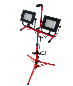 China Hot Selling Outdoor Garden School Lamp Coal Post <b>Lights</b> Construction With <b>Socket</b> Bracket Tripod WD-460T2 Double Head 50wle - Product Image 1