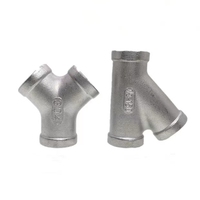 SS304 Acero inoxidable BSP macho Y forma 3 vías conector acoplador empalmador divisor instalación de tuberías hogar jardín