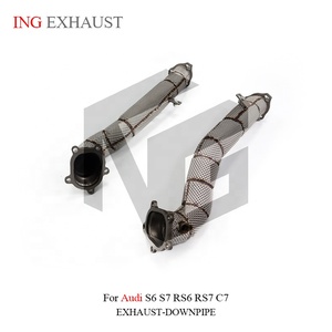 ING Downpipe en acier inoxydable thermosoudé pour <span class=keywords><strong>Audi</strong></span> <span class=keywords><strong>S6</strong></span>/S7/RS6/RS7 C7 – Pièces d'échappement haute performance à flux élevé – Vente en gros - Product Image 3