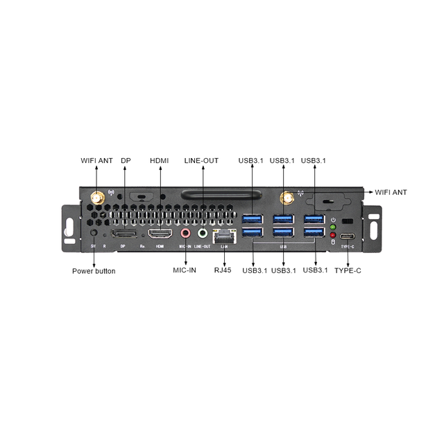 Factory Intel 12th H610 OPS Mini PC I7 WIFI Embedded 4K Display Industrial Whiteboard DDR4 Memory Touch Screen Computer