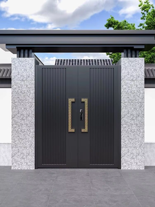 Porte <span class=keywords><strong>de</strong></span> <span class=keywords><strong>garage</strong></span> coulissante et pliante en alliage d'aluminium pour villa, design traditionnel, garantie 5 ans, assistance technique en ligne, complète - Product Image 2