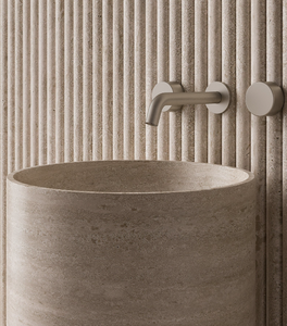 איטלי בז 'טרוורטין טור גלילי אגן אבן טבעית משולבת לשטוף אגן לשטיפה - Product Image 4