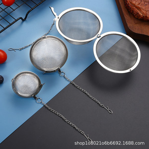 304 Stainless Steel Seasoning Ball Filter Mesh With Chain For Soup Tea Hot <b>Pot</b> Braising Multifunction 10g Capacity - Product Image 1