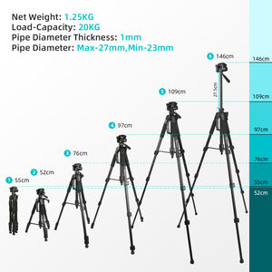 <span class=keywords><strong>Huepar</strong></span> Niveaux Laser DT14A 1.5kg Rotatif 360 Degrés Universel Réglable En Alliage D'aluminium Outil De Nivellement Trépied - Product Image 4