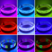 Bande LED RVB Dream Color avec clignotant pour jante de pneu, éclairage LED couleur clignotante pour voiture