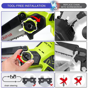 21V <b>Cordless</b> <b>Mini</b> <b>Chainsaw</b> 6 8 Inch-Lightweight With Lithium Battery OEM 775W DIY Handheld CS12, Mvm-614 21V <b>Cordless</b> <b>Mini</b> Chain - Product Image 5