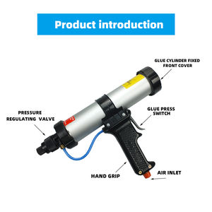 Industriale di qualità artigianale 300-310ML gomma dura pistola per colla pneumatica in alluminio canna di schiuma pistola in acciaio maniglia parti della macchina chimica - Product Image 4
