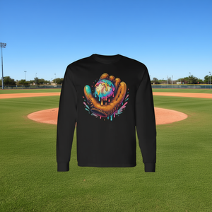 Baseball Drip Baseball Lifestyle T-shirt a maniche lunghe da ragazzo con design Icecream - Product Image 3