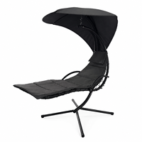 Fauteuil suspendu robuste en fer forgé avec auvent pour extérieur
