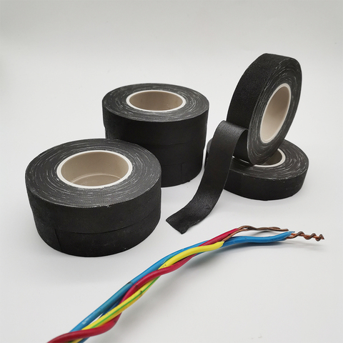 Factory Direct Supply 19mm Woven Ribbon Electric Car Motor Insulation Heat-Resistant Black PET Tape Custom Size/Color/Logo