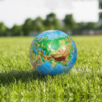 Balón de Fútbol Educativo Ligero con Mapa del Mundo Impreso, para Uso en Exteriores, Admite Logotipo y Diseño Personalizados