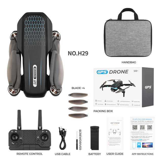 H29 Brushless GPS 5G Image Transmission 6K Quadcopter Dual Camera for Aerial Photography Professional Remote Control