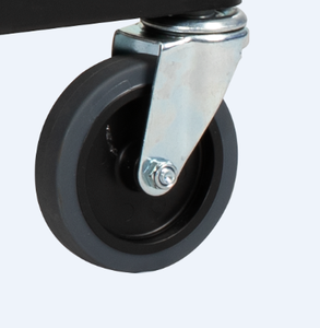 Khách sạn cung cấp đa mục đích <span class=keywords><strong>3</strong></span> Tier đen cán tiện ích khách sạn xe đẩy làm sạch giỏ hàng dịch vụ phòng xe đẩy với cửa - Product Image 6