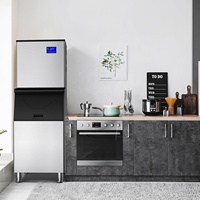 Fabricante de hielo en cubos comercial de alta calidad de 150kg a 500kg, compresor Emerson directo de fábrica para bares, cafeterías, hoteles, restaurantes
