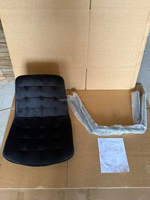 Chaise de salle à manger élégante TUQ CHAIR pliable avec dossier en velours - Chaise de salle à manger portable de luxe minimaliste pour la maison, le bureau et le parc