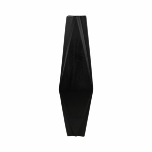Vaso Alto in Ceramica, Decorazione Moderna per Soggiorno, Camera da Letto, Ufficio, Casa, Vaso per Fiori Nero con Design Geometrico - Product Image 4