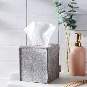 Custom felt tissue box, home desktop tissue box, Korean style minimalist tissue box - Product Image 1