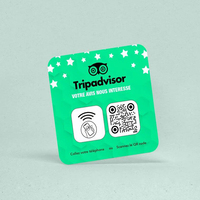 Carte d'examen Google NFC pour médias sociaux étanche Plaque Instagram NFC