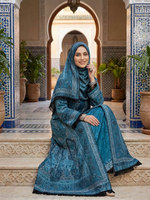 Abaya de luxe personnalisée à imprimé cachemire avec franges, robe longue modeste, ensemble hijab, caftan islamique musulman pour femme, pour l'Aïd, les fêtes et les mariages, OEM