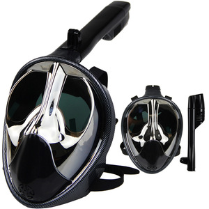 Máscara de Buceo Facial Completa HhaoSport, de Fibra de Carbono Electrochapada, con una Sola Ventana, para Adultos - Product Image 1