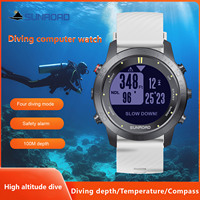 Jam Tangan Komputer Selam Tahan Air Sunroad 100m Bahan Stainless Steel Olahraga Luar Ruangan Pria Tahan Lama Portabel