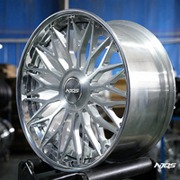Jantes chromées NJQS 22 24 26 28 pouces 5X114.3 5X120 à profil profond pour BMW Chevy Corvette C8 Nissan Gtr Sports Car, roues forgées