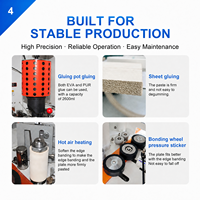 Machine à chantourner automatique compacte pour bandes étroites, spécialisée pour les panneaux fins, avec coupeur intégré