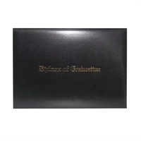 Vente en gros de porte-certificat en cuir A4 porte-certificat de couverture de diplôme porte-dossier de graduation personnalisé de style livre de luxe