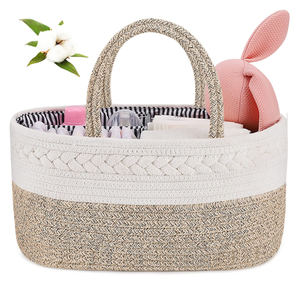 Cesta <span class=keywords><strong>de</strong></span> algodón <span class=keywords><strong>de</strong></span> alta calidad para bebé y artículos diversos, personalizado, diseño nuevo, barato, respetuoso con el medio ambiente, 2021 - Product Image 1