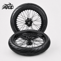 Kit de Ruedas Supermoto Surron Ultra Bee de 17 Pulgadas 100/80-17 130/70-17, Juego Completo de Ruedas con Radios de Acero al Carbono, Piezas para Motocicletas Eléctricas