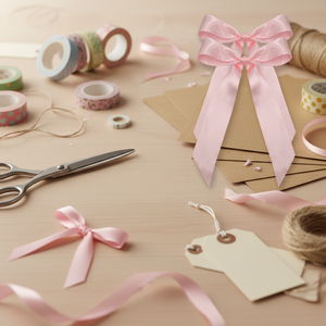 Lazo de Poliéster con Diseño de Mariposa para el Día de San Valentín Gordon, Lazo de Satén de Doble Cara <span class=keywords><strong>Rosa</strong></span> Pre-Atado para Manualidades y Decoración - Product Image 1