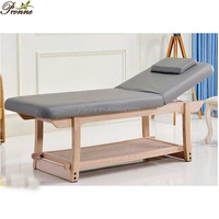 Table de massage moderne de luxe à base de bois bon marché équipement d'esthéticienne lit de spa facial avec rangement
