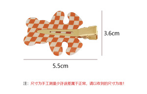 Pinces à cheveux en acétate en forme d'ours à carreaux, barrettes crocodiles sans pli, accessoires de mode mignons pour femmes et filles - Product Image 3