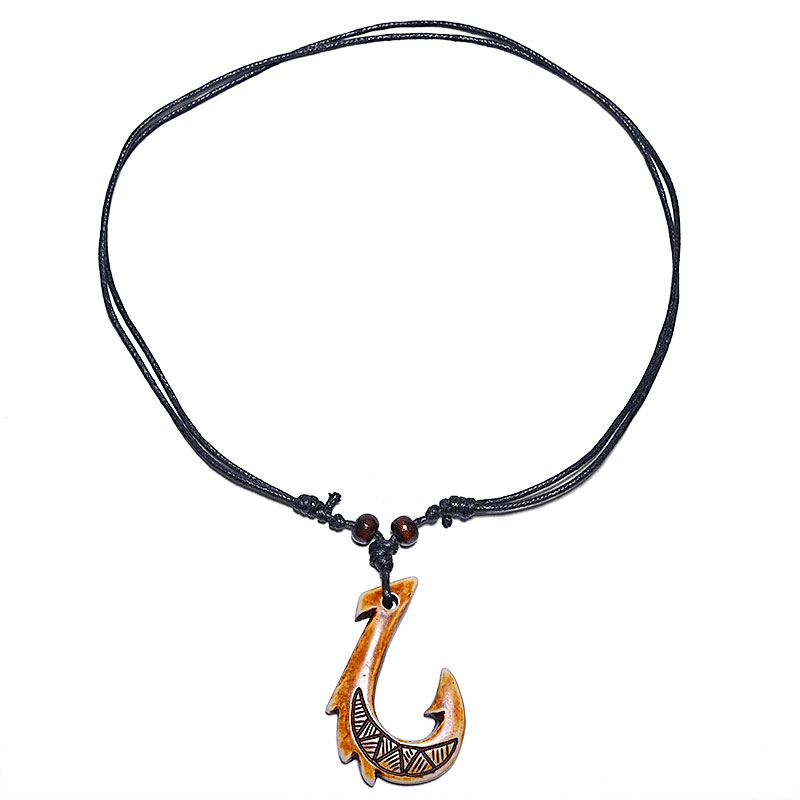 FX033 Neuseeland Maori Fischhaken-Anhnger Halskette Retro Imitation  Polynesisches Maui-Amulett Herren-Choker mit Seilkette Geschenk| Alibaba.com
