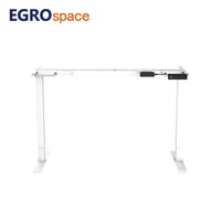 Bureau de travail électrique réglable EGROspace, table assis-debout pour ordinateur, double moteur, hauteur réglable