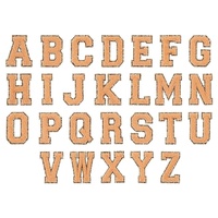Patchs brodés en chenille thermocollants de 4,5 pouces, design original, lettres de l'alphabet pour vêtements, grandes appliques universitaires
