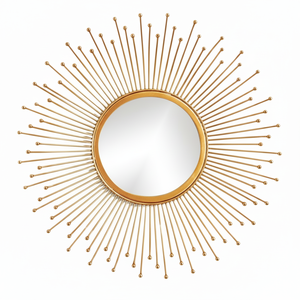 Miroir mural décoratif en verre et métal de luxe de haute qualité moderne pour le salon, la chambre et le bureau pour l'hôtel - Product Image 1