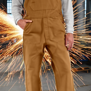 Men's Brown Cotton Work Coveralls Dust-<b>Proof</b> <b>Overalls</b> for Industrial Use - Product Image 2