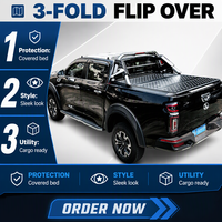 Couverture de benne coulissante à trois volets pour Toyota Tacoma, en aluminium rigide, imperméable, pour camionnette