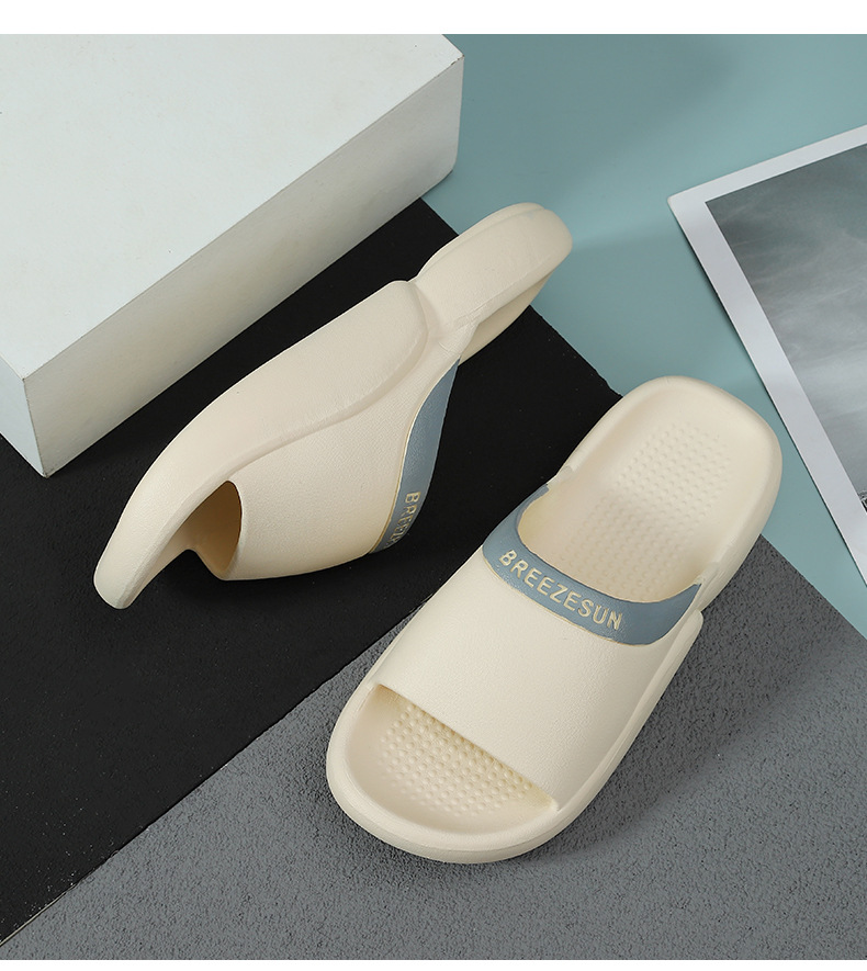 Men's Thick Sole Indoor Bathroom Anti-slip PVC Slippers Women Summer Slides Shoes