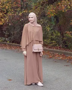 As mulheres muçulmanas vestido malásia muçulmano kaftan abaya islâmico vestido de mulher cape senhoras vestido maxi muçulmano