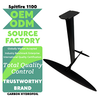 Planche à foil en carbone noir pour wing surfer, excellente stabilité