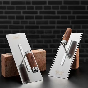 Stainless Steel Trowel Flat Blade Toothed Plastering Tool For Tile Laying Industrial Grade - Product Image 1