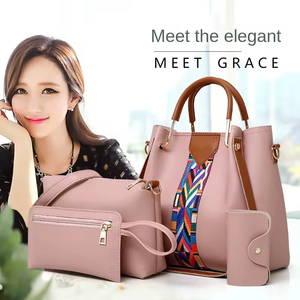 Bolsas de Designer para Mulheres a Preço Acessível, Conjunto de Bolsas Femininas em PU, <span class=keywords><strong>4</strong></span> Peças em 1 Conjunto - Product Image 2