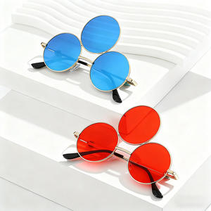 แว่นกันแดดทรงกลมแฟชั่นปี 2026 ดีไซน์ตลกๆ สไตล์ฮิปฮอป ป้องกันรังสียูวี กรอบโลหะ เหมาะสำหรับงานปาร์ตี้ - Product Image 2