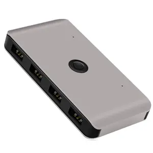 USB Selector Switch USB 3.0 Berbagi Switch untuk 2 Komputer Berbagi 4 Port USB 3.0, KVM Switches untuk PC dengan Satu Tombol