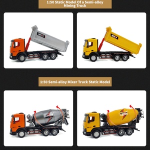 รถดั๊มพ์โลหะผสมกึ่งโลหะ SJY-1736 ขนาด 1/50 ของเล่นจำลองรถก่อสร้าง ของสะสมสำหรับเด็ก - Product Image 3